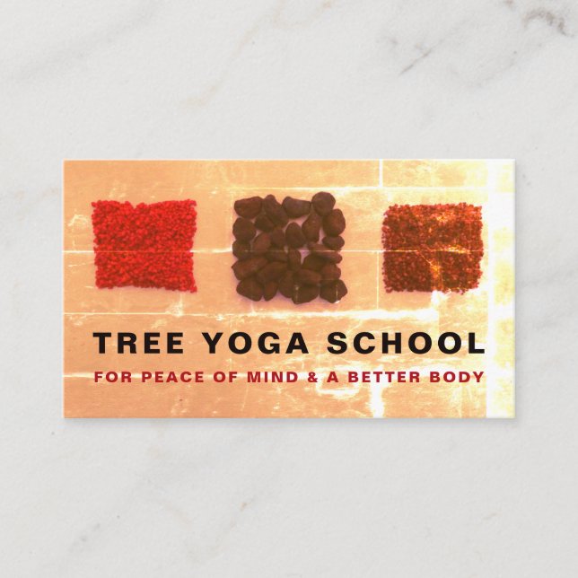 Incense Squares, Yoga Instructor Business Card (Front)