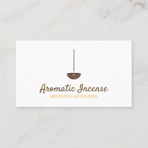 Incense Stick Spa Salon Meditation Accessories Business Card