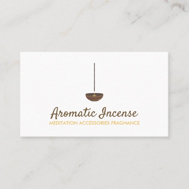 Incense Stick Spa Salon Meditation Accessories Business Card (Front)