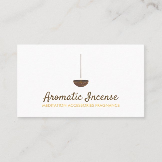 Incense Stick Spa Salon Meditation Accessories Business Card