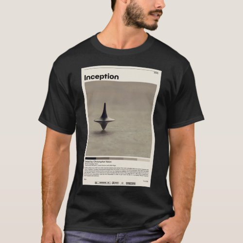 Inception  Christopher Nolan Minimalist Movie Pos T_Shirt