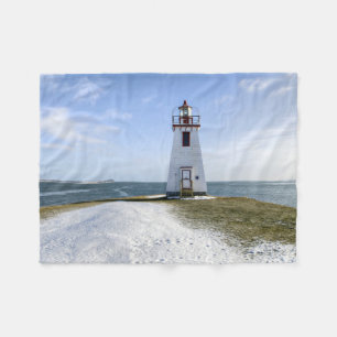 Inch Arran Lighthouse New Brunswick Fleece Blanket