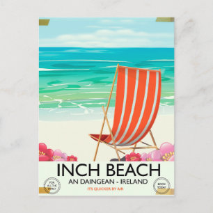 Inch Beach, An Daingean - ireland travel poster Postcard