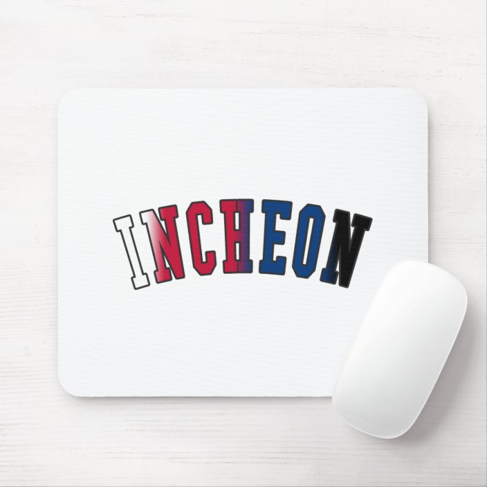 Incheon in South Korea National Flag Colors Mouse Pad