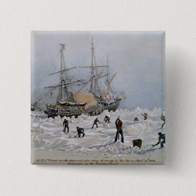 Incidents on a Trading Journey: HMS Terror Pinback Button (Front)