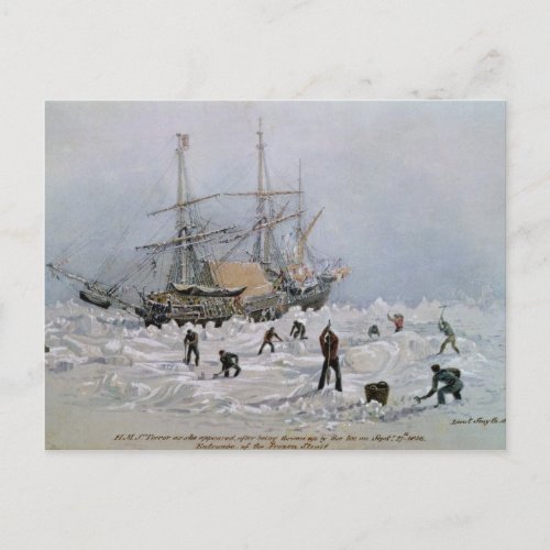 Incidents on a Trading Journey HMS Terror Postcard