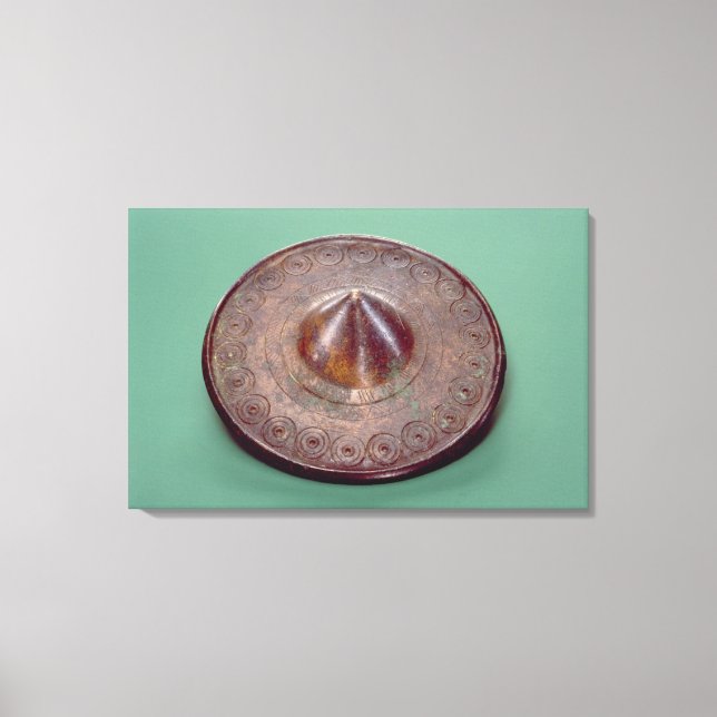 Incised pin head, from Ireland, c.700 BC Canvas Print (Front)