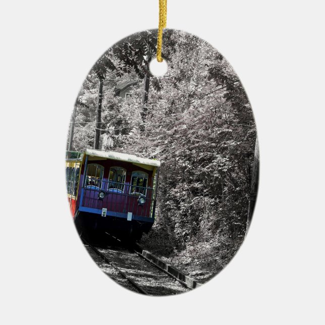 Incline Railway Ceramic Ornament (Front)
