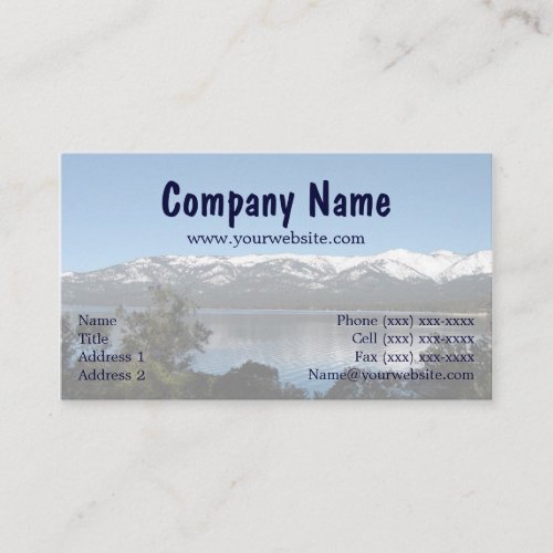 Incline Village North Shore Lake Tahoe Business Card