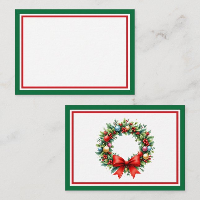 Include A Personal Note with your Christmas Gift Card (Front/Back)