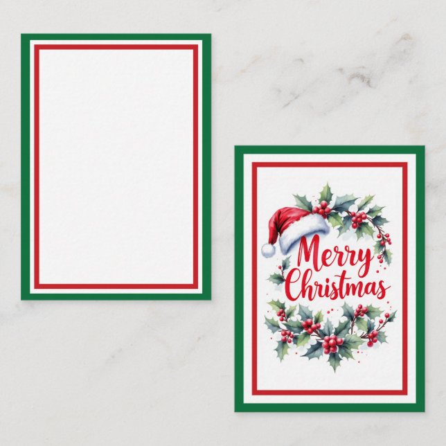 Include A Personal Note with your Christmas Gift Card (Front/Back)