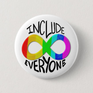 Include Everyone Rainbow Infinity Symbol Button
