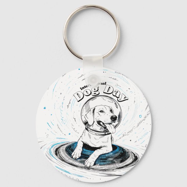 Inclusion Canine Space Design Keychain (Front)