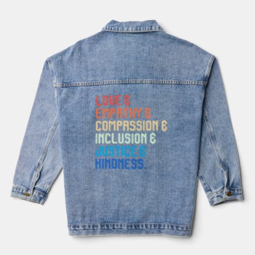 Inclusion Compassion People with Disabilities Awar Denim Jacket