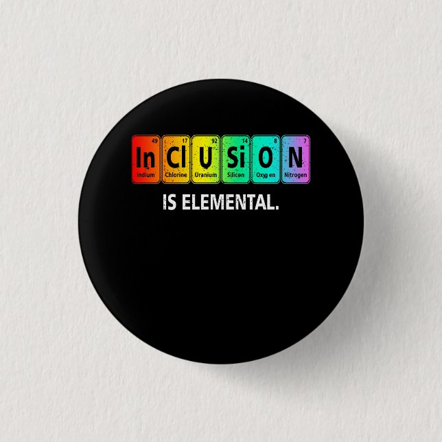 Inclusion Elemental Lgbt Flag Les Gay Bi Trans Pri Button (Front)