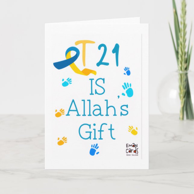 Inclusion for Down Syndrome - Allah's Gift Card (Front)