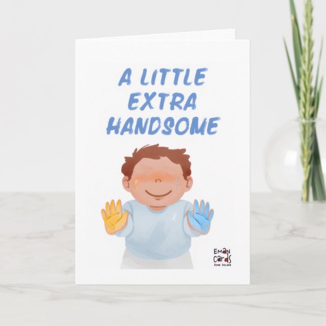 Inclusion for Down Syndrome - Cute Boy Card (Front)