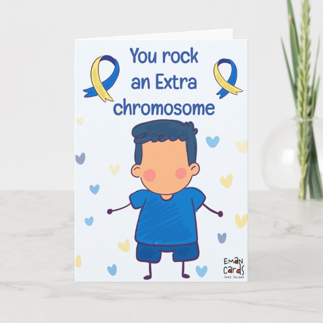 Inclusion for Down Syndrome - You Rock Extra  Card (Front)