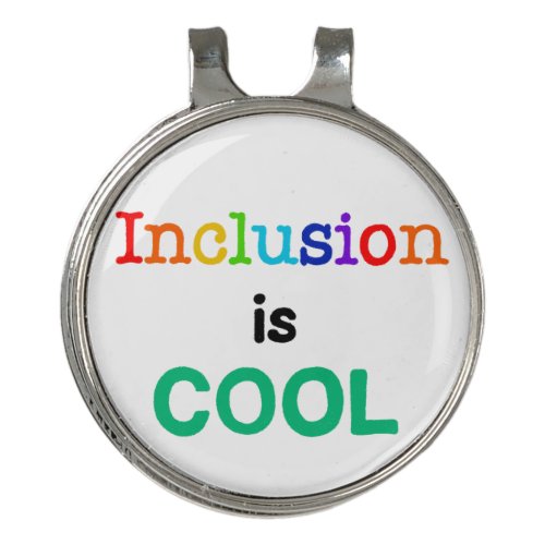 Inclusion is COOL _ Neurodiversity Awareness Golf Hat Clip