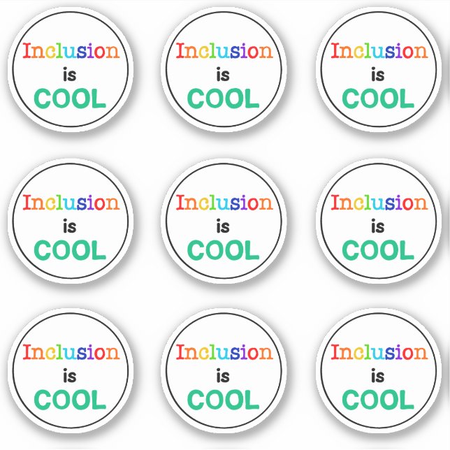 Inclusion is COOL Neurodiversity Awareness Pack Sticker (Front)