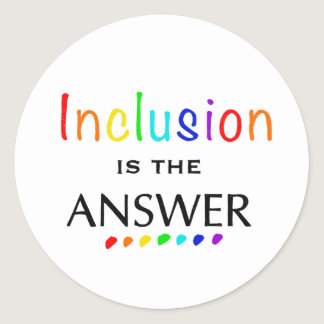 Inclusion is the Answer - Neurodiversity Awareness Classic Round Sticker