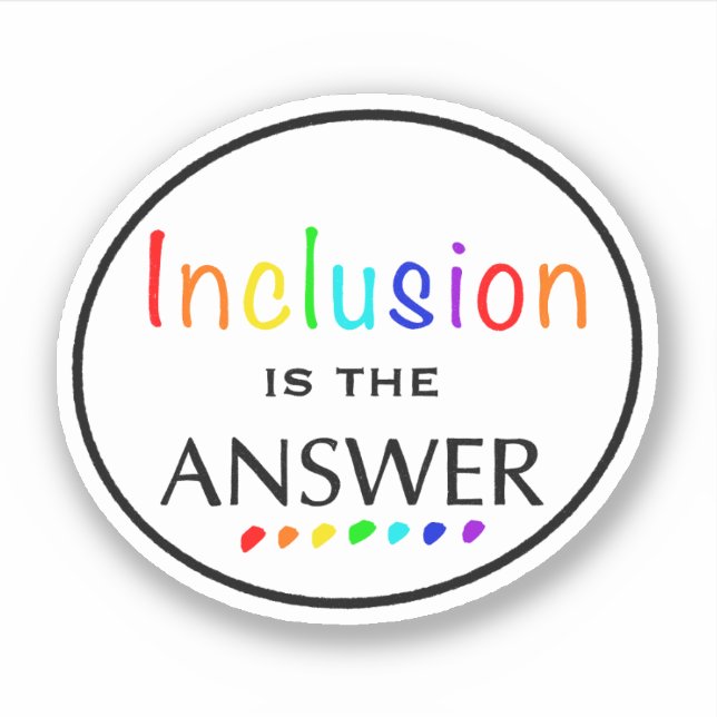 Inclusion is the Answer - Neurodiversity Awareness Sticker (Front)