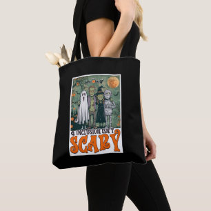 Inclusion Isn't Scary Halloween Horror Characters Tote Bag