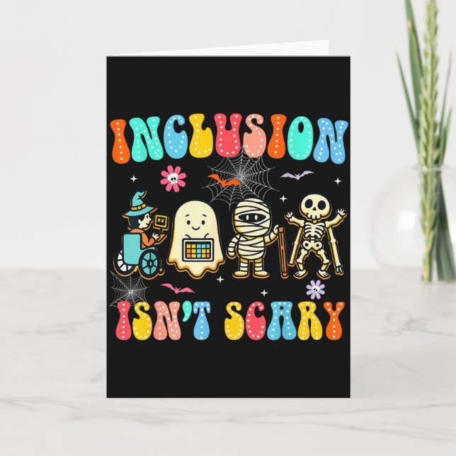 Inclusion Isn't Y Halloween Sped Teacher Women Men Card (Front)