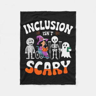Inclusion Isn't Y Sped Halloween Special Education Fleece Blanket