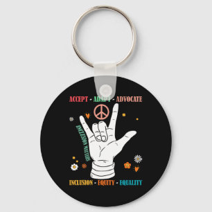 Inclusion Problems Autism Awareness Teacher Inspir Keychain