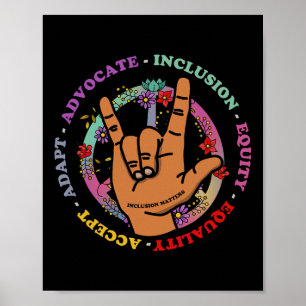 Inclusion Problems Autism Awareness Teacher Inspir Poster