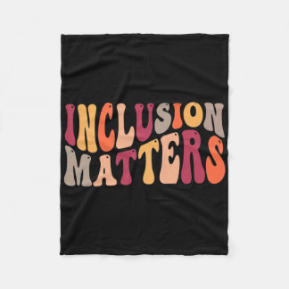 Inclusion Problems Special Education Autism Awaren Fleece Blanket