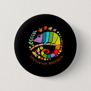Inclusion S Rainbow Chameleon And Merch Sticker Button
