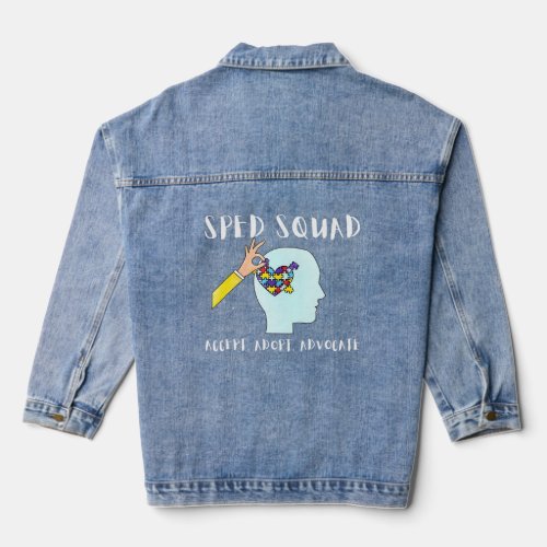 Inclusion Sped Special Education Teacher _ Sped Sq Denim Jacket