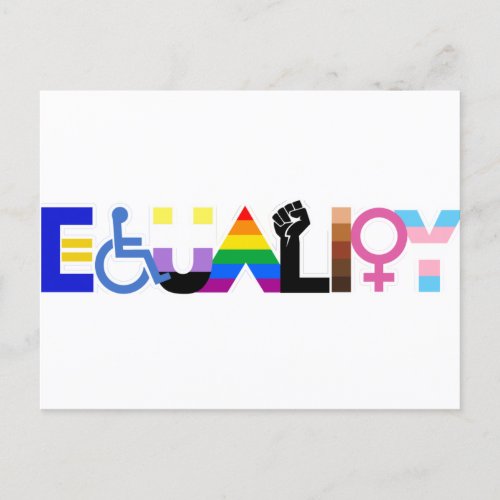 Inclusive Equality Flag Postcard