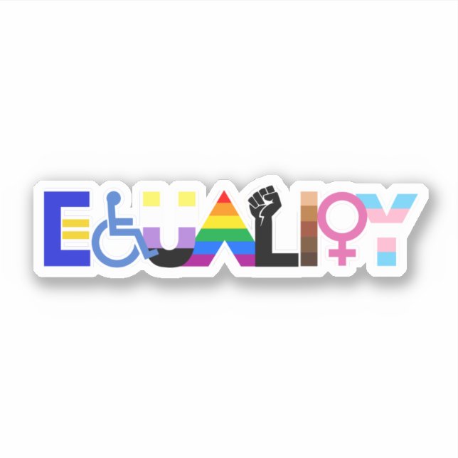Inclusive Equality Flag Sticker (Front)