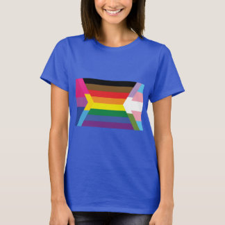 Inclusive Flag w/ Bi, Pan, Trans, and GQ Colors T- T-Shirt