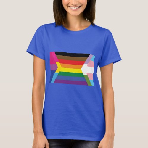 Inclusive Flag w Bi Pan Trans and GQ Colors T_ T_Shirt