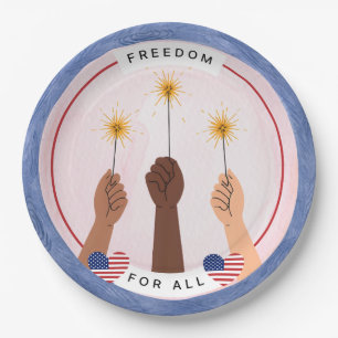 Inclusive Fourth of July - Freedom for All Paper Plates