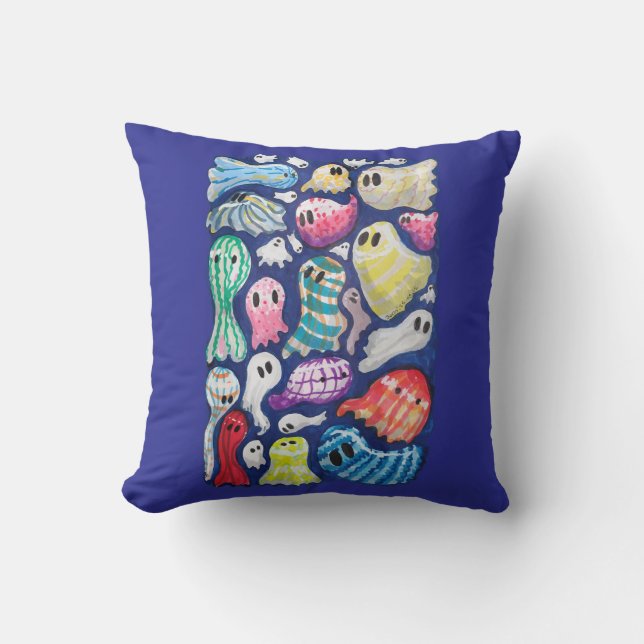Inclusive Ghosts Throw Pillow (Front)