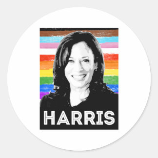 Inclusive Harris Pride Poster Classic Round Sticker