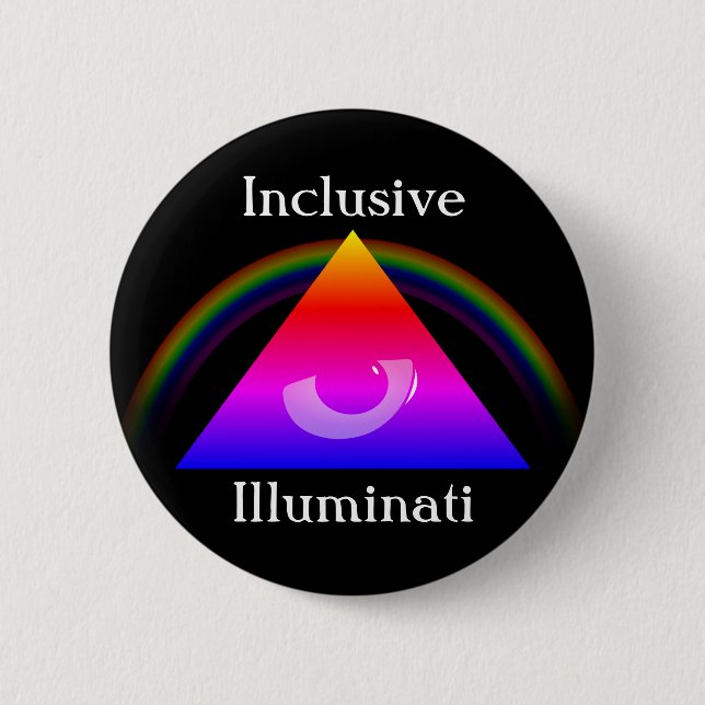Inclusive Illuminati Pinback Button (Front)