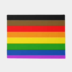 Inclusive LGBT Pride Flag Doormat