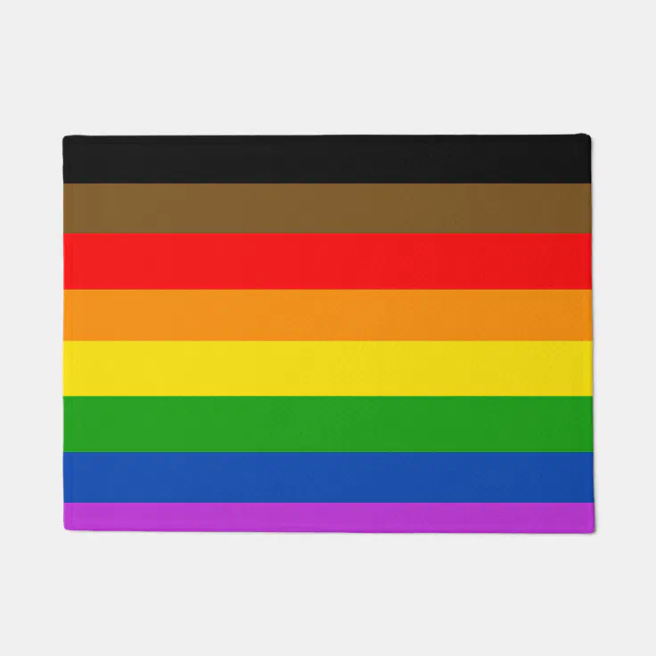 Inclusive LGBT Pride Flag Doormat Zazzle