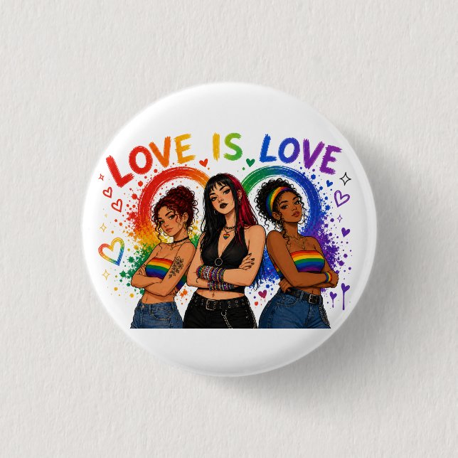 Inclusive Pride Badge Button (Front)