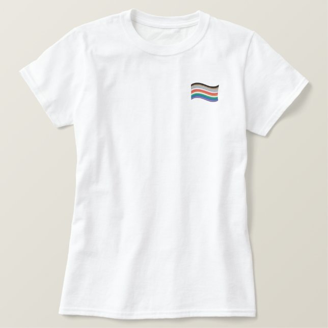 Inclusive Pride Flag Embroidered Shirt (Design Front)
