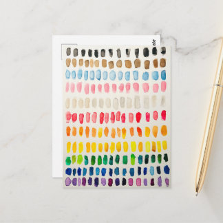 Inclusive Pride Flag Watercolor Postcard For LGBT+