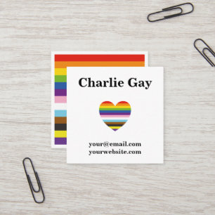Inclusive Pride LGBTQ Gay Rainbow Business Card
