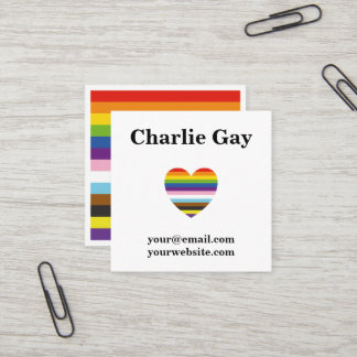 Inclusive Pride LGBTQ Gay Rainbow Business Card