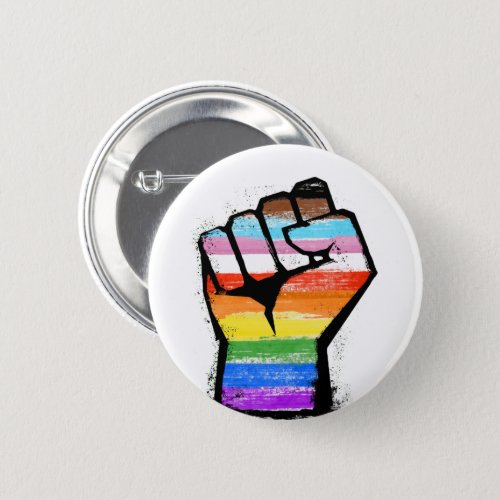 Inclusive Progress Pride Fist Button